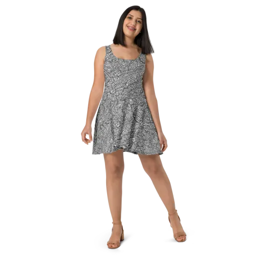 Monochrome Riot on a Skater Dress