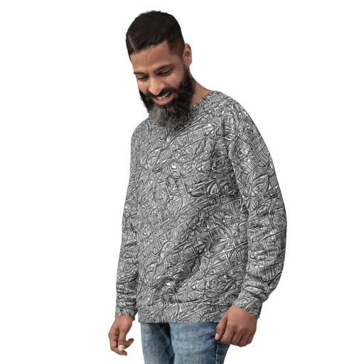 Monochrome Riot on a Sweatshirt