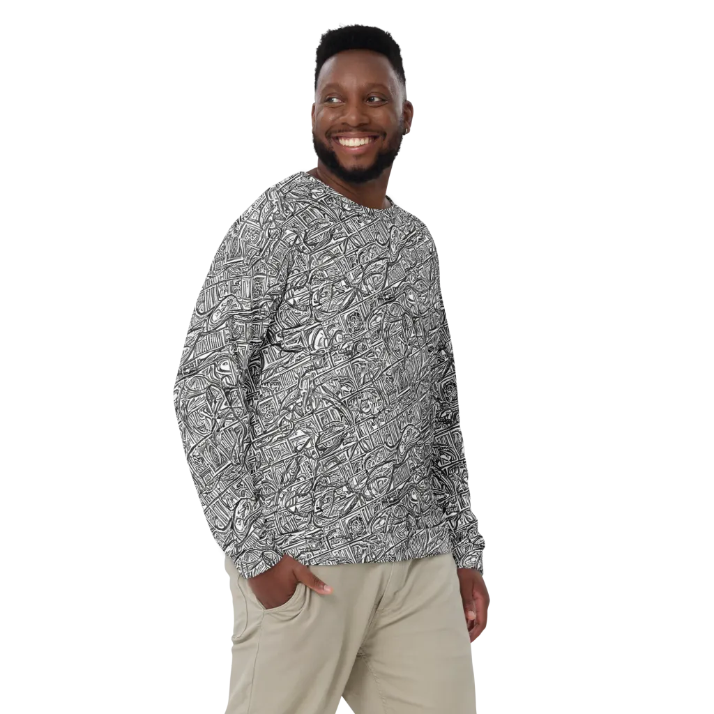 Monochrome Riot on Sweatshirt — Front