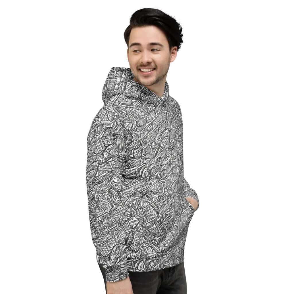 Monochrome Riot on Hoodie — Right