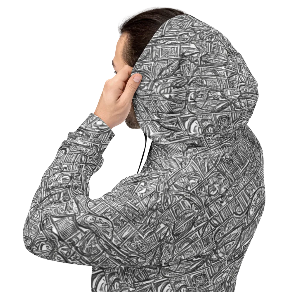 Monochrome Riot on Hoodie — Back