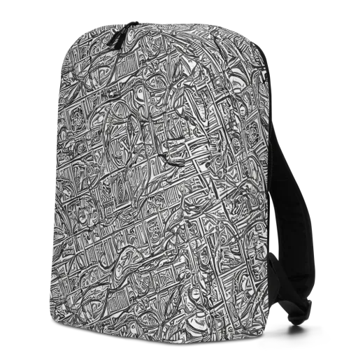 Monochrome Riot on a Minimalist Backpack