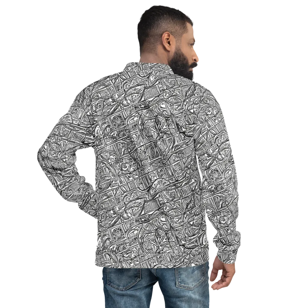 Monochrome Riot on Bomber Jacket — Back