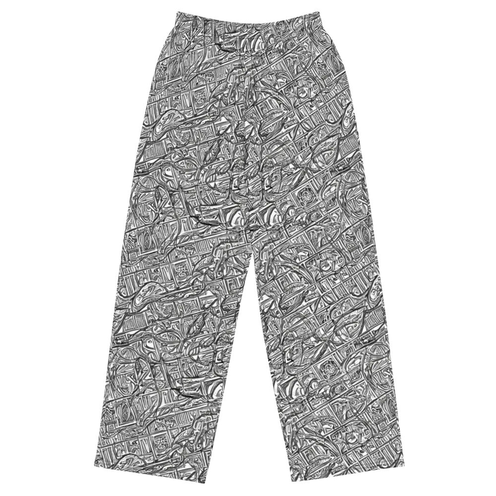 Monochrome Riot on Wide-Leg Pants — Front
