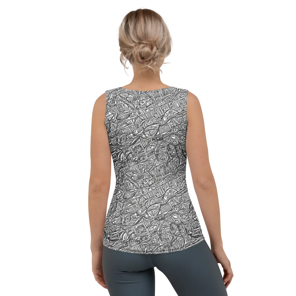 Monochrome Riot on Women's Tank Top — Back