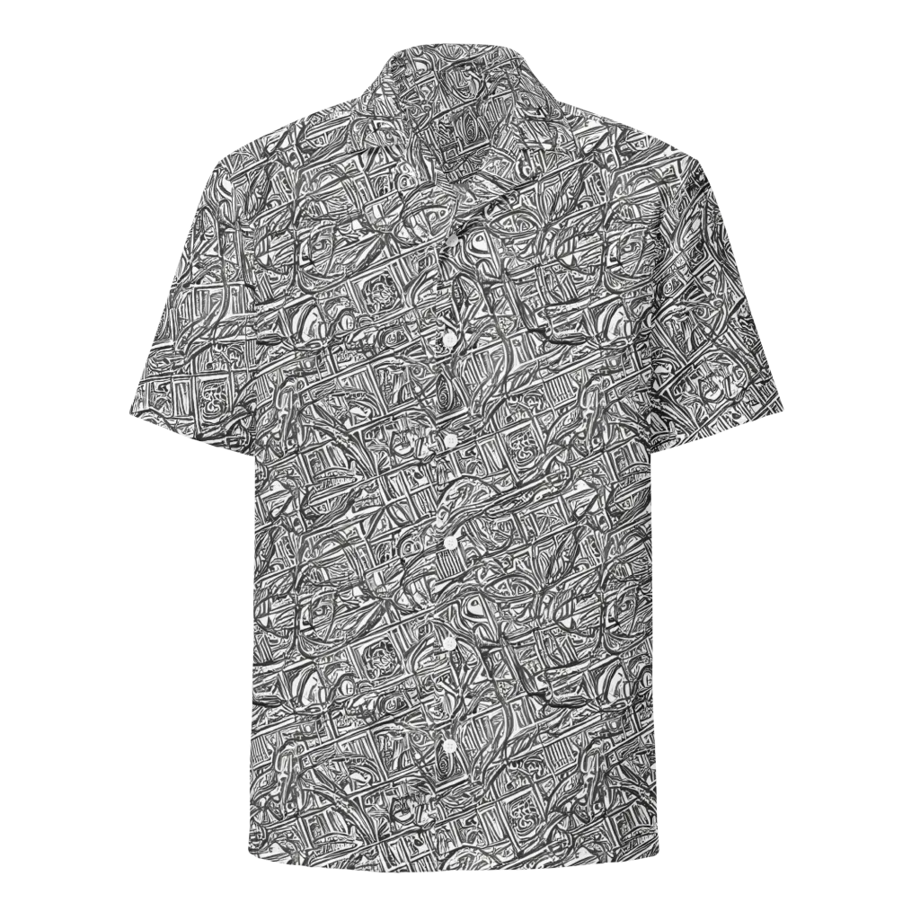 Monochrome Riot on Button Shirt — Front
