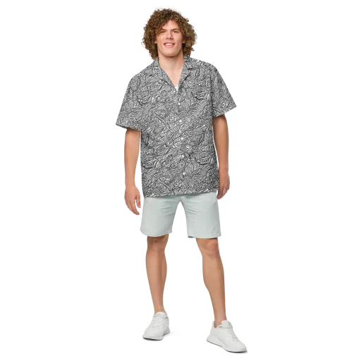 Monochrome Riot on a Button Shirt