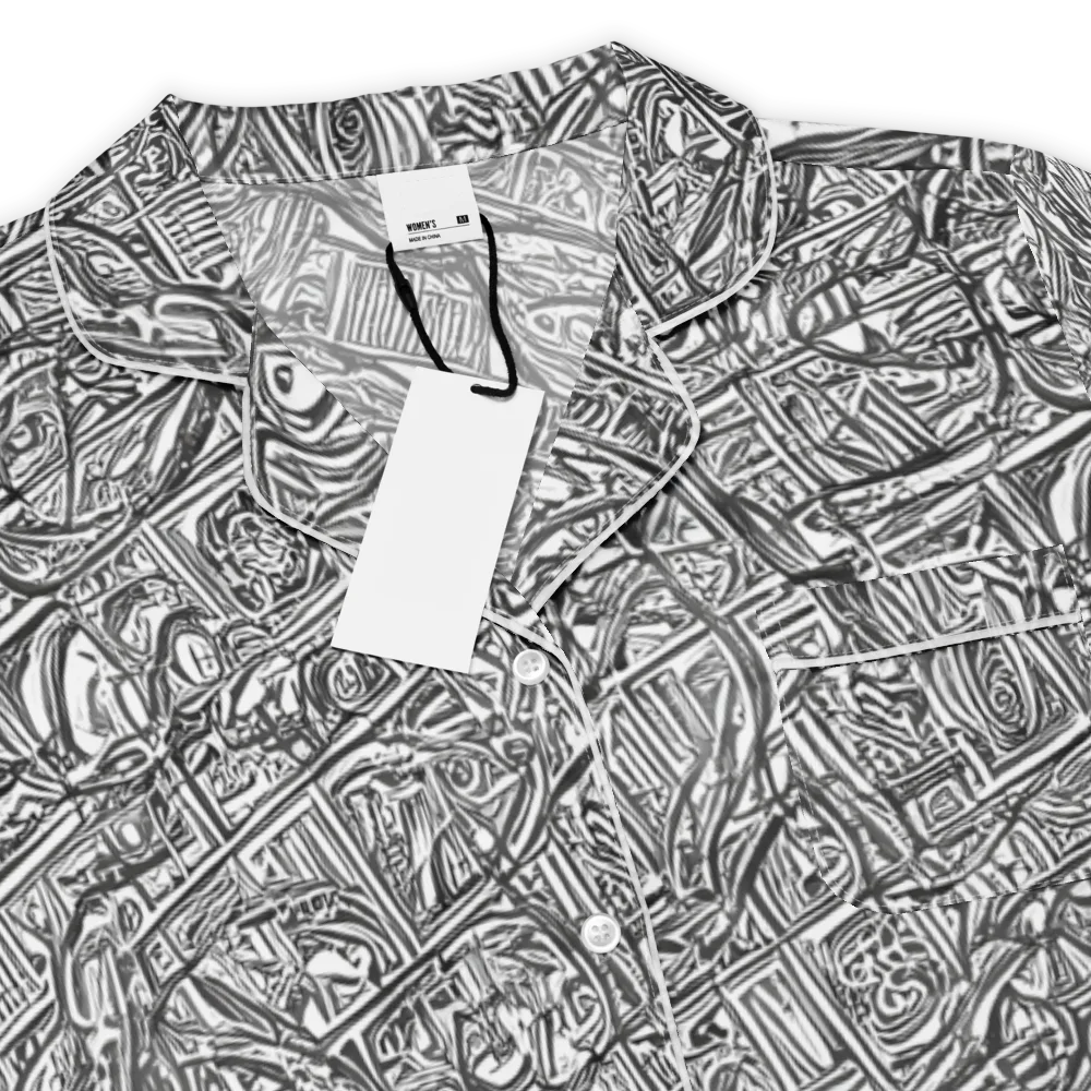 Monochrome Riot on Women's Short Sleeve Pajama Top — Product details