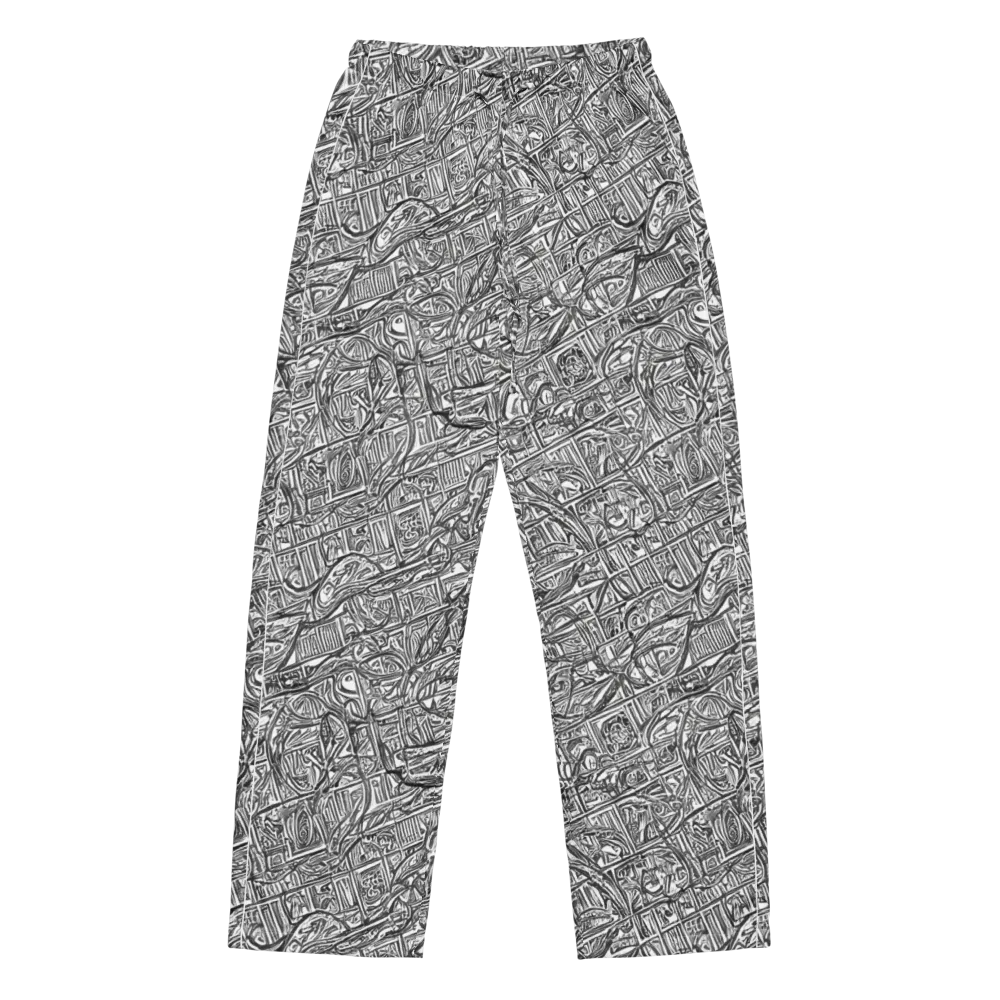 Monochrome Riot on Women's Pajama Pants — Front