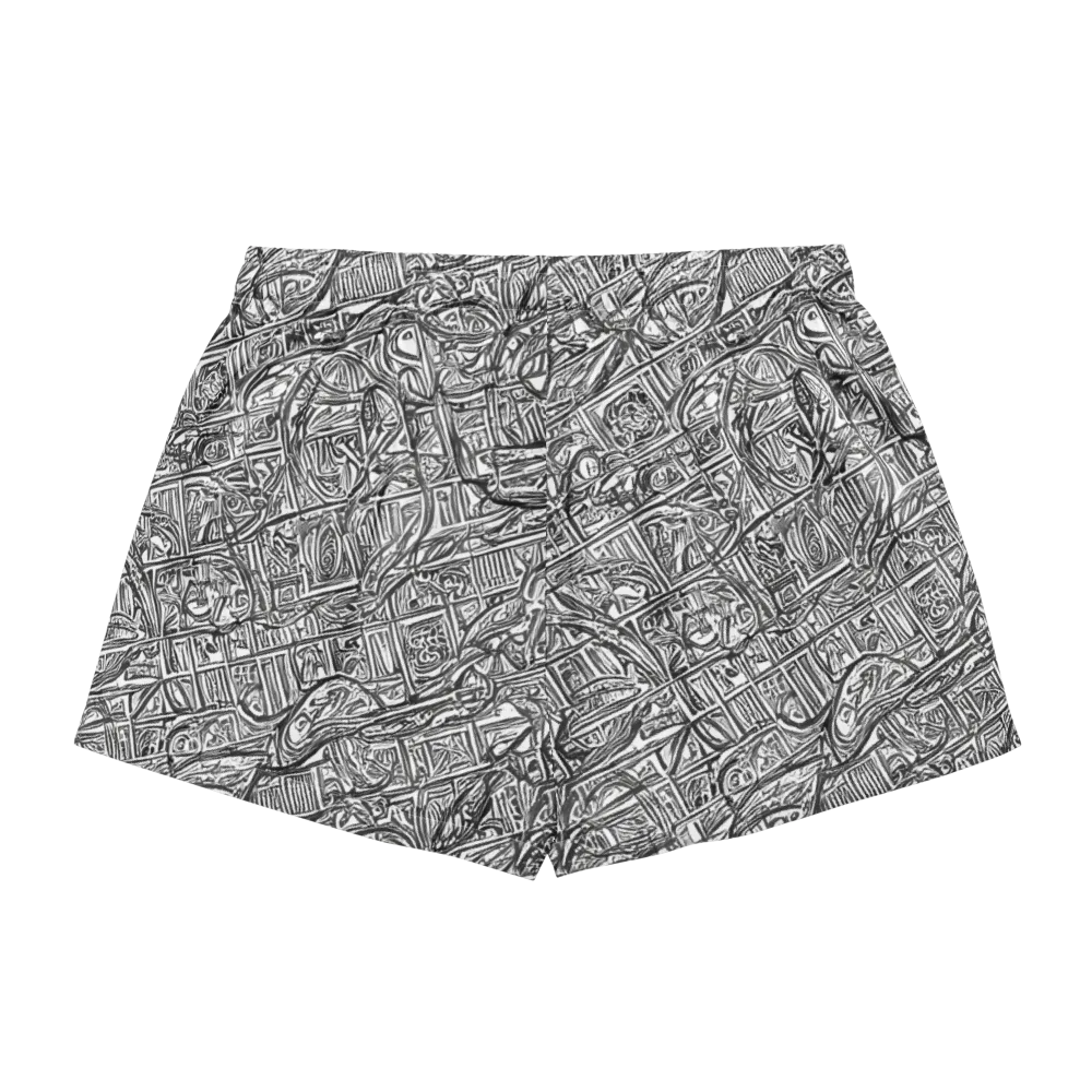 Monochrome Riot on Women's Pajama Shorts — Back