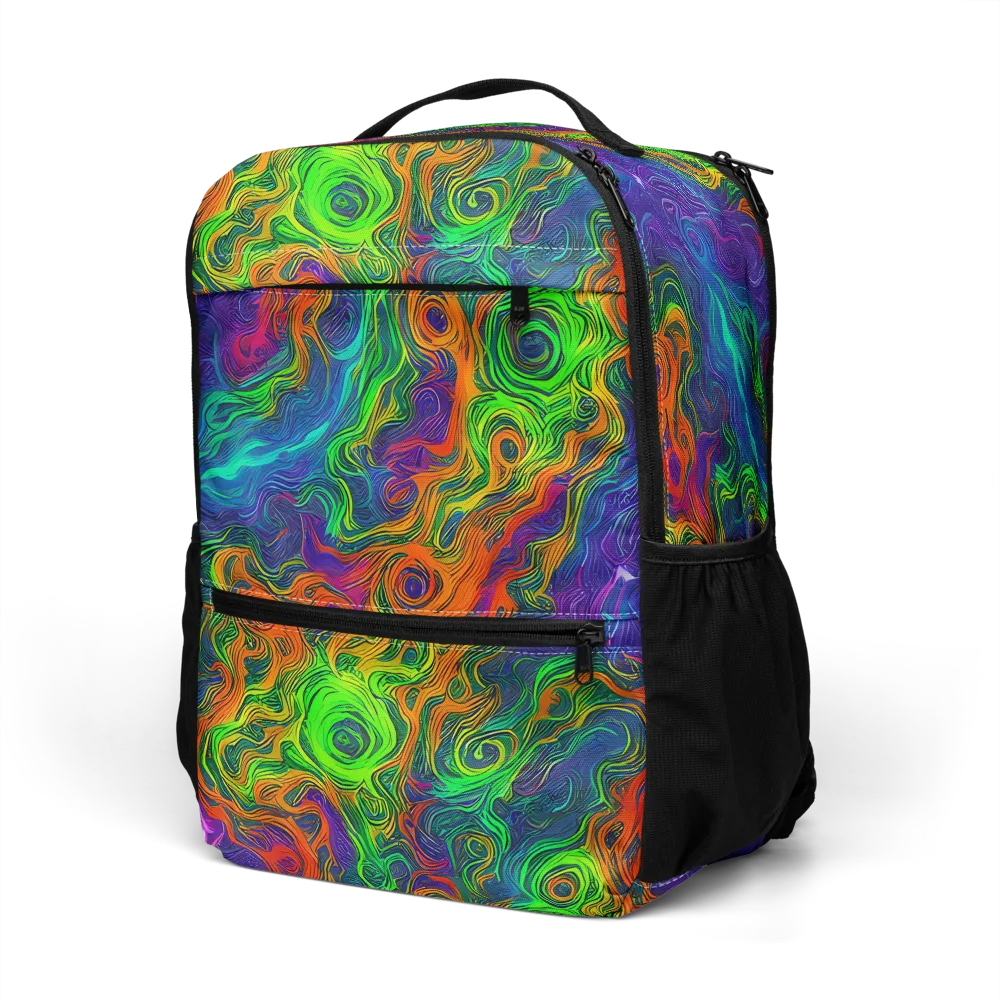 Chromatic Whirl on Utility Backpack — Left Front