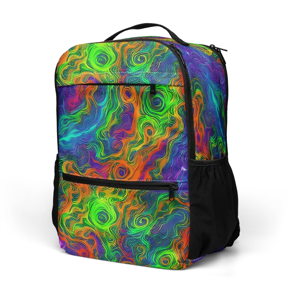 Chromatic Whirl on Utility Backpack — Left Front