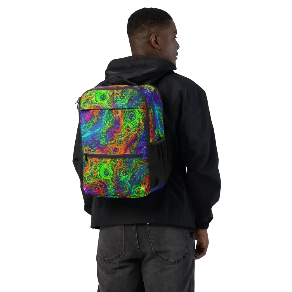 Chromatic Whirl on Utility Backpack — Back