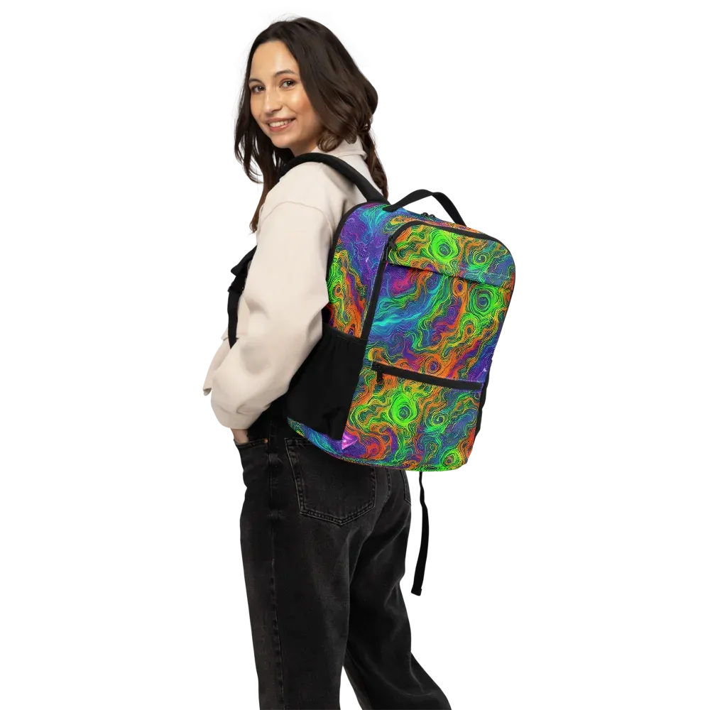 Chromatic Whirl on Utility Backpack — Back