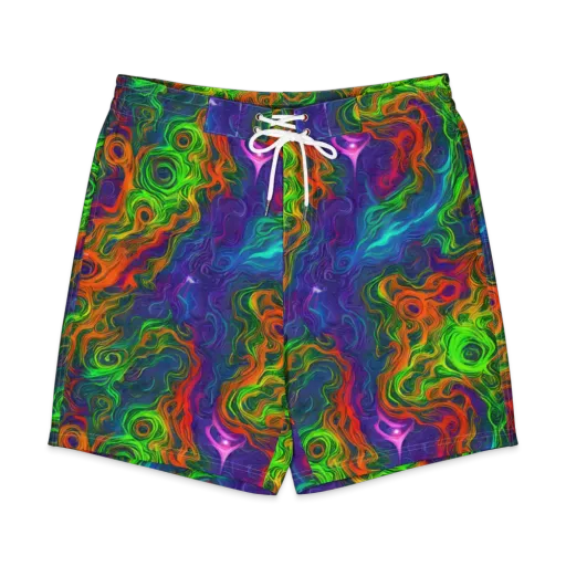 Chromatic Whirl on a Men's Board Shorts