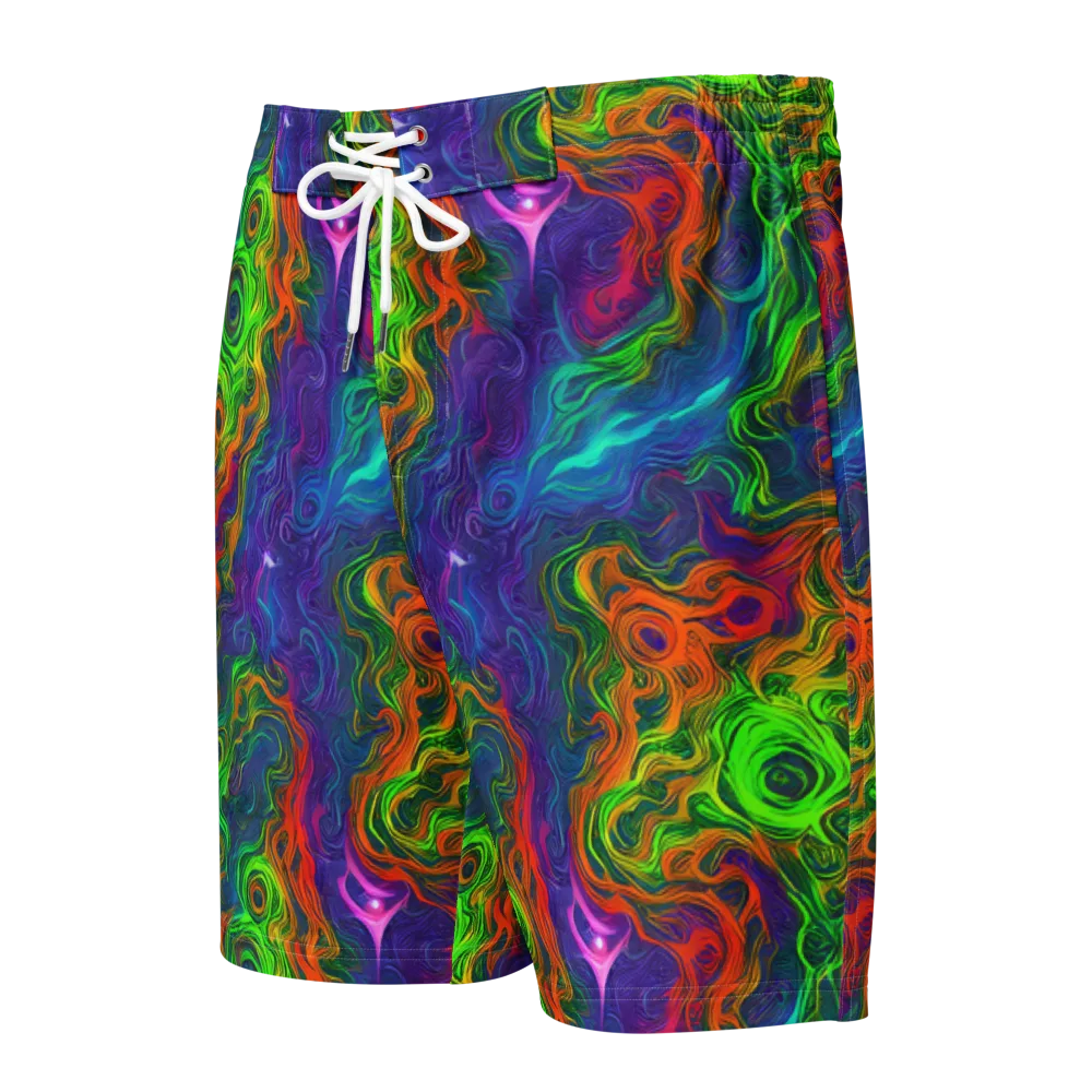 Chromatic Whirl on Men's Board Shorts — Front