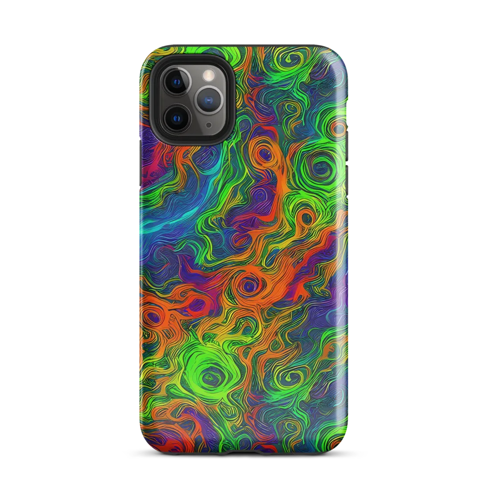 Chromatic Whirl on Tough Case for iPhone® — Front