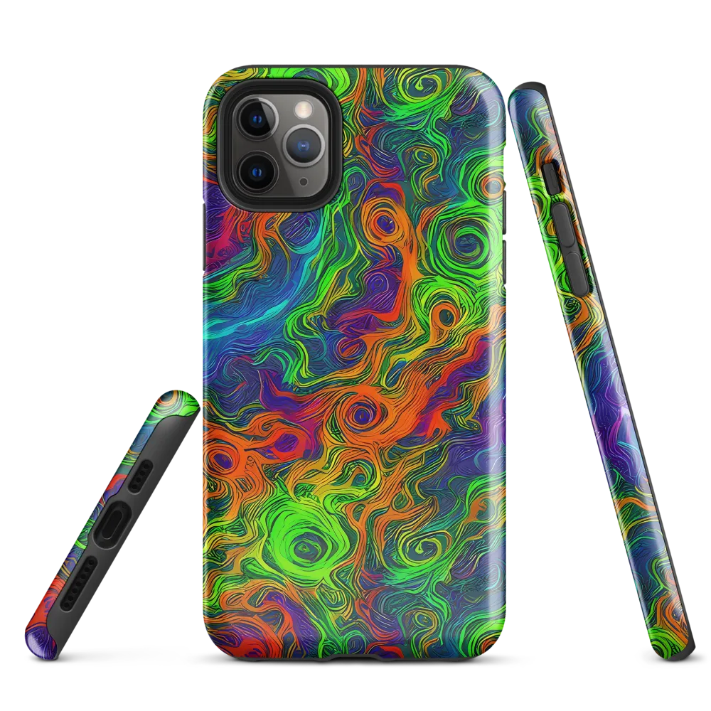 Chromatic Whirl on Tough Case for iPhone® — Front