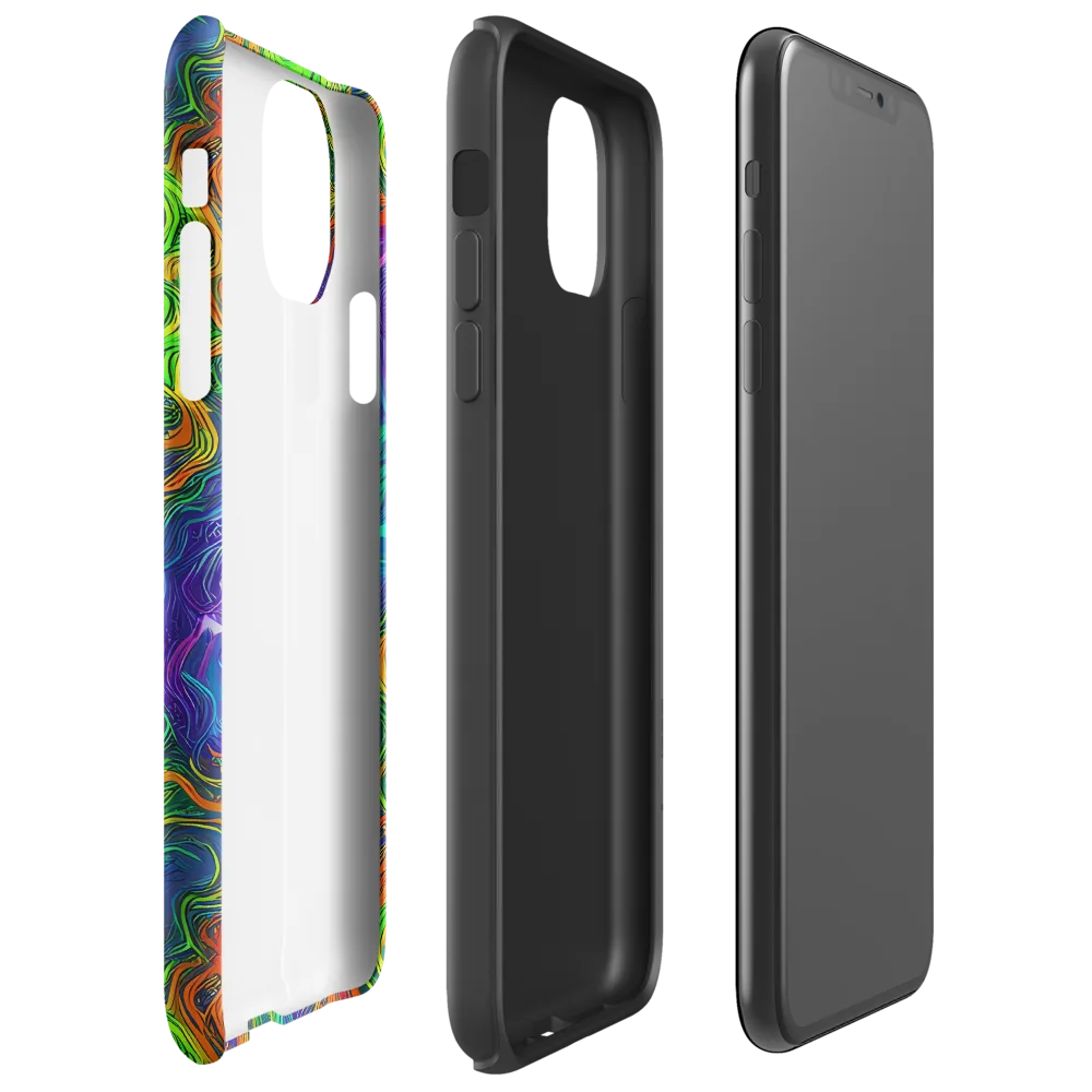 Chromatic Whirl on Tough Case for iPhone® — Right
