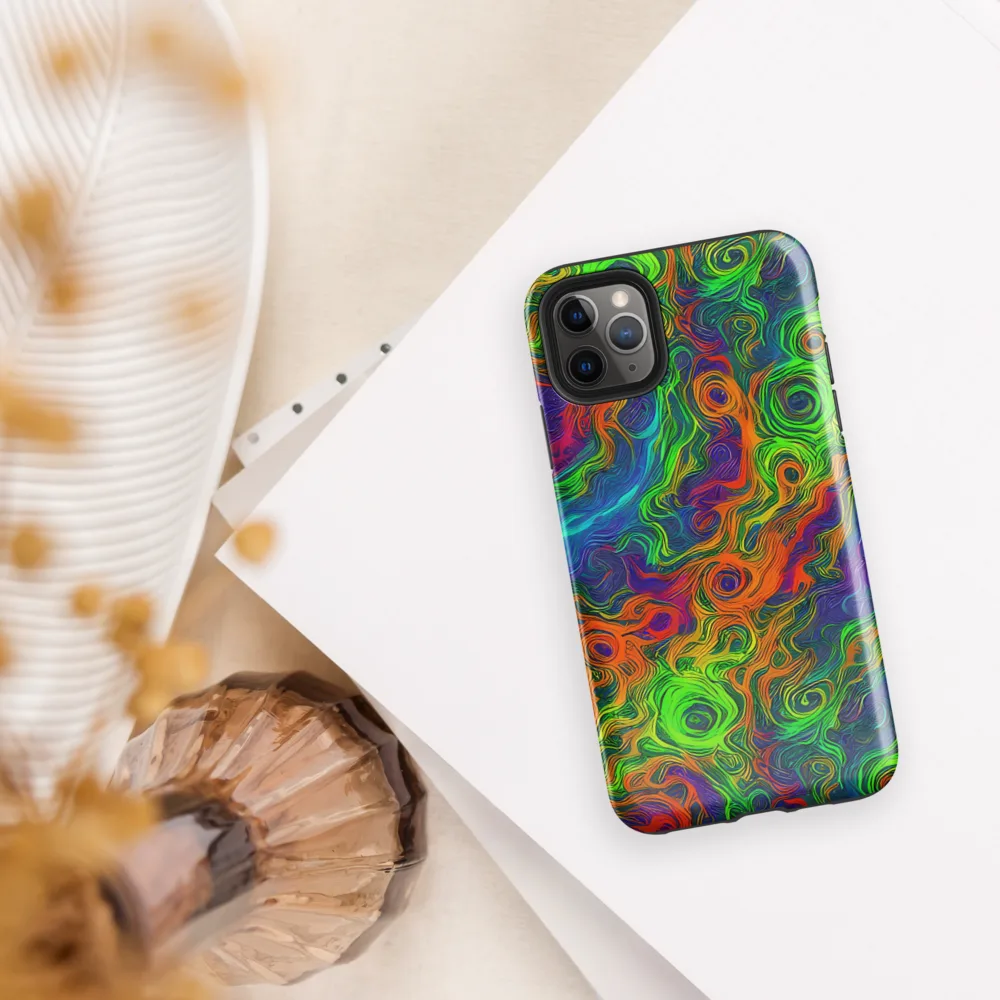 Chromatic Whirl on Tough Case for iPhone® — Front