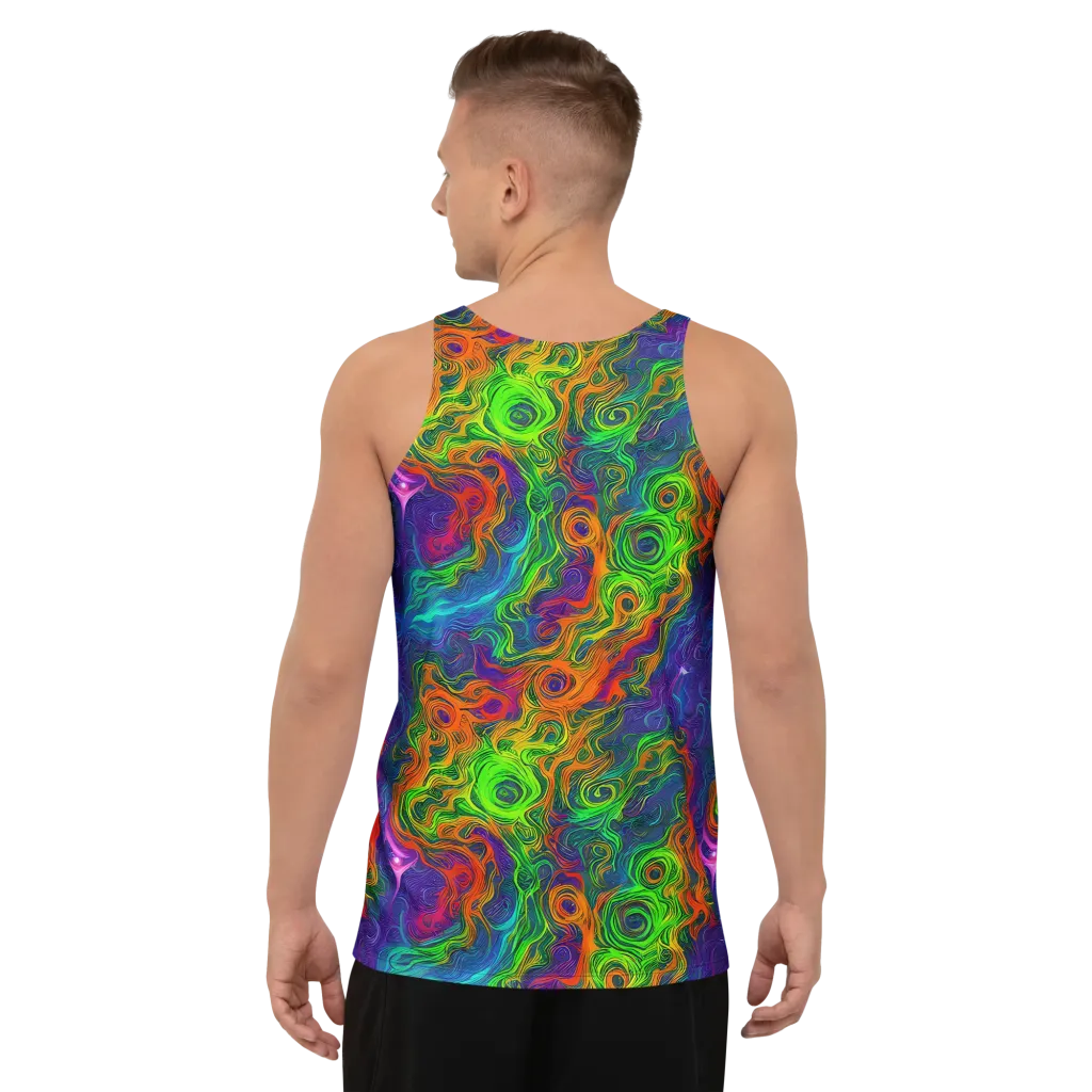 Chromatic Whirl on Men's Tank Top — Back