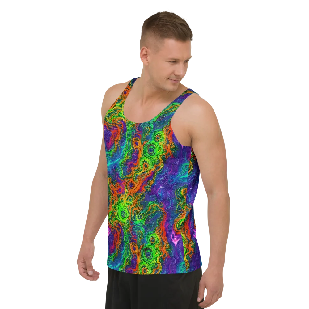 Chromatic Whirl on Men's Tank Top — Left Front