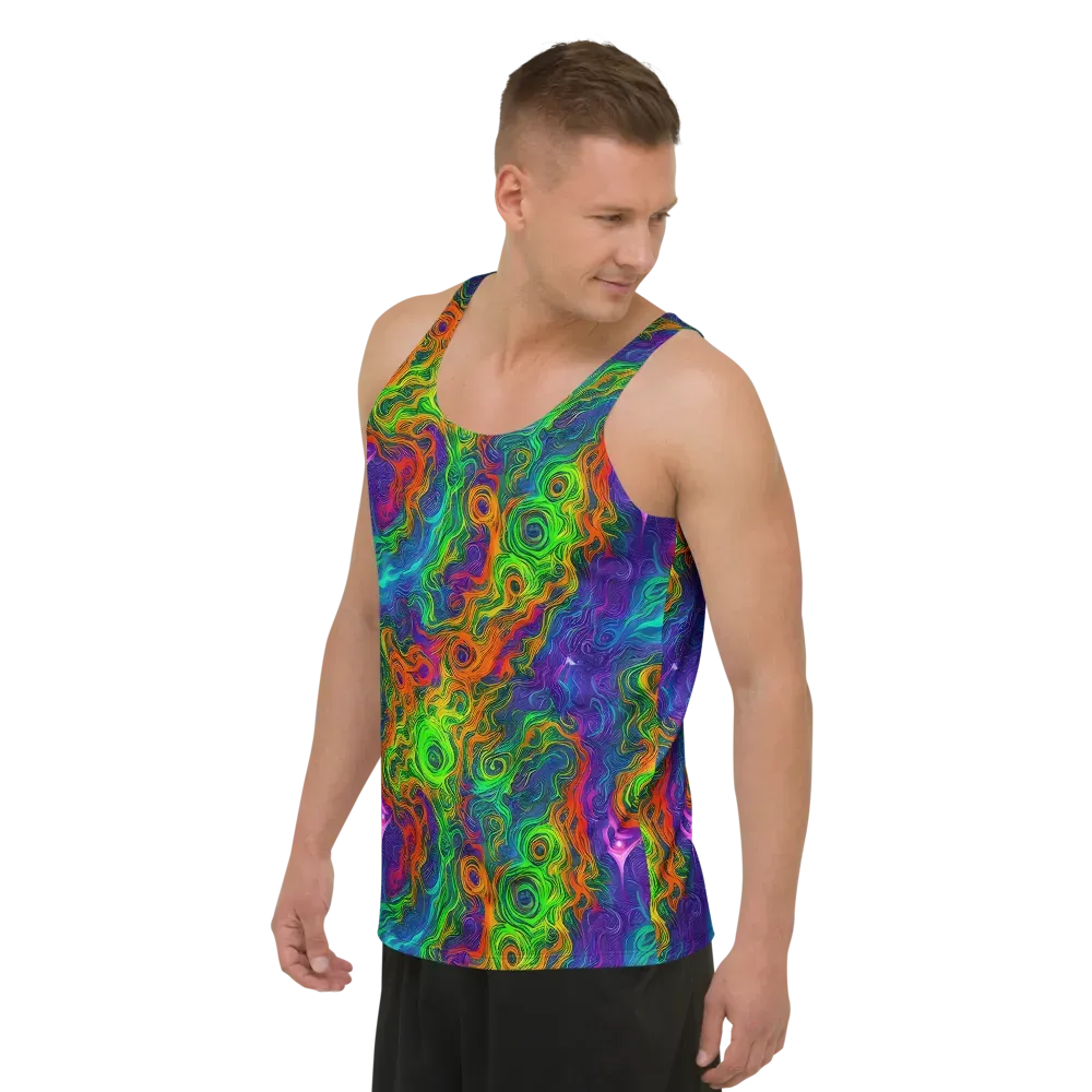 Chromatic Whirl on Men's Tank Top — Left Front
