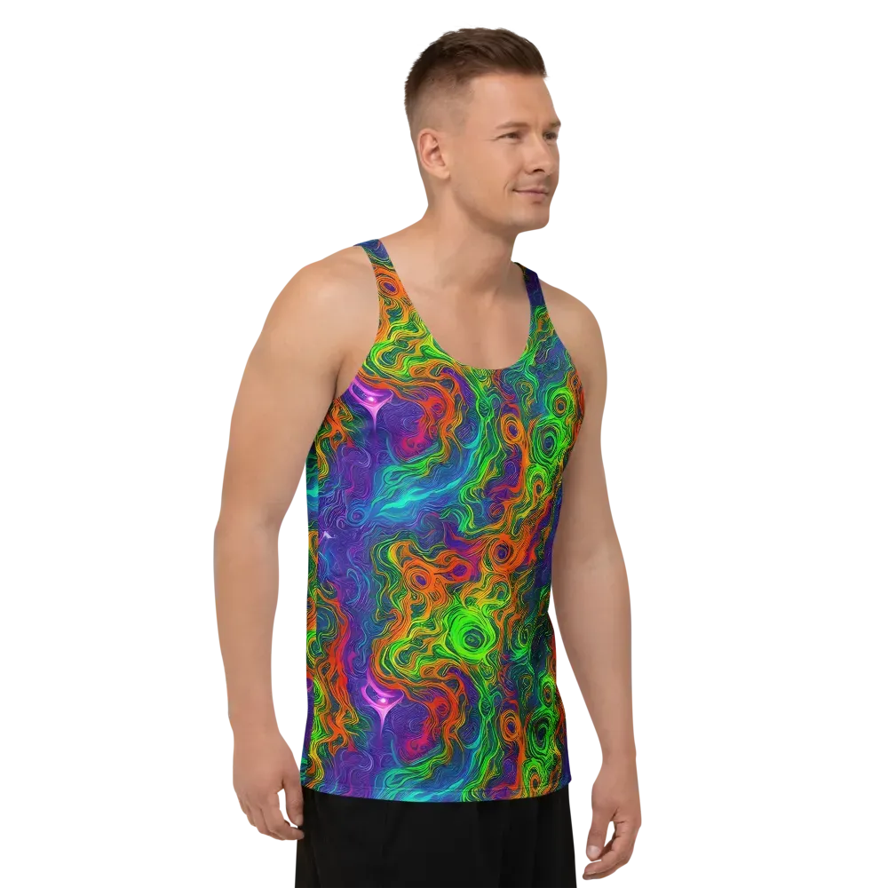 Chromatic Whirl on Men's Tank Top — Right Front