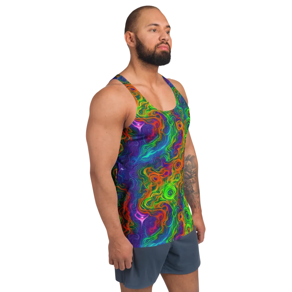 Chromatic Whirl on Men's Tank Top — Right Front