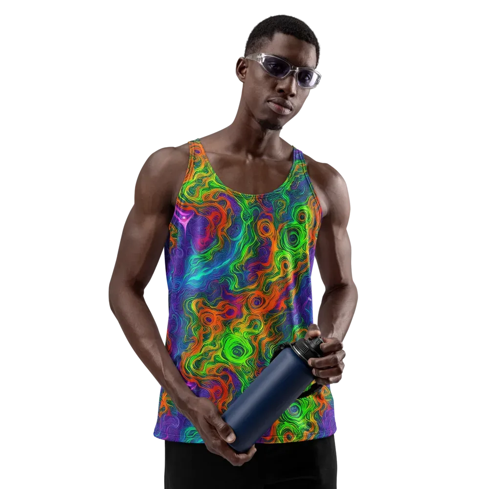 Chromatic Whirl on Men's Tank Top — Front