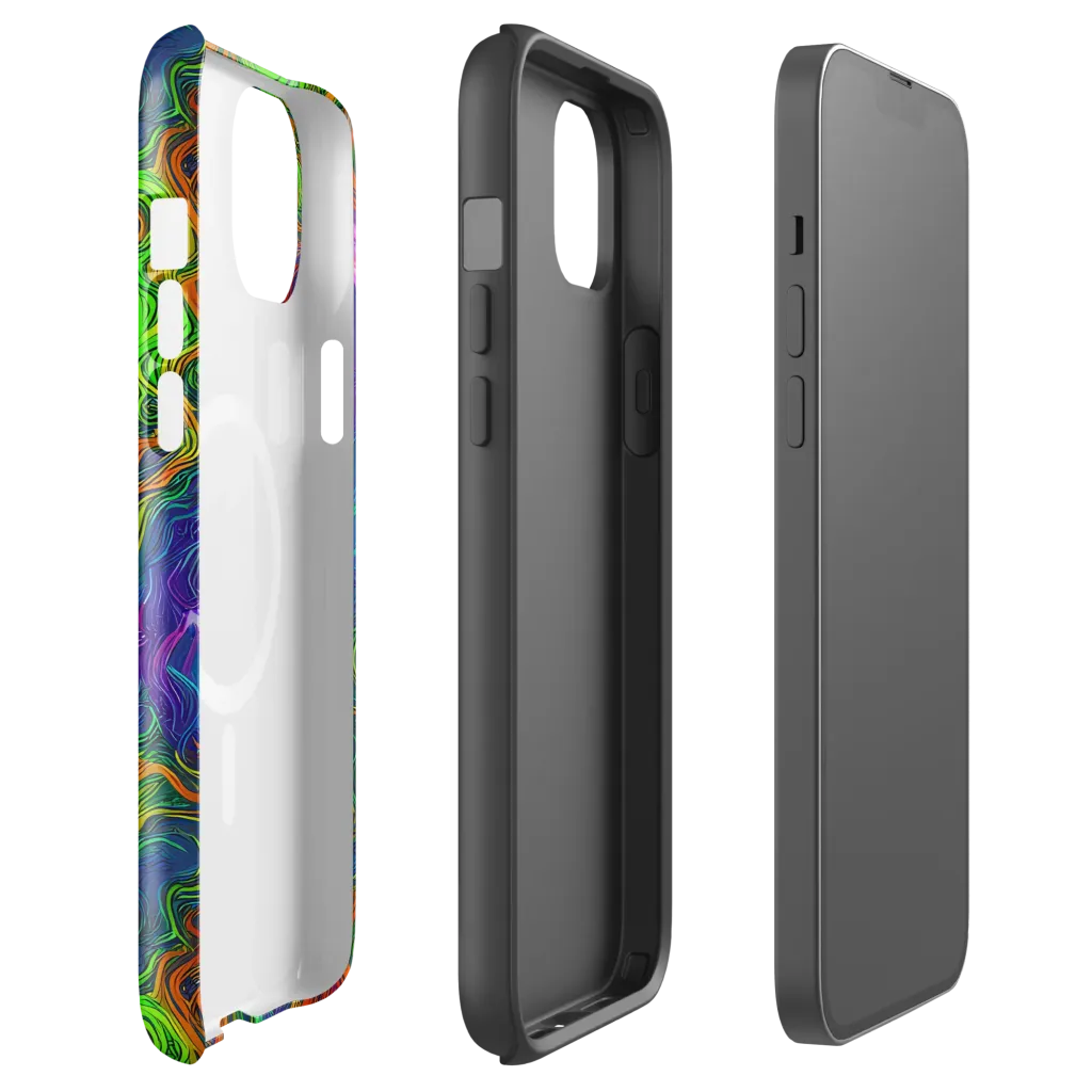 Chromatic Whirl on MagSafe Tough Case for iPhone® — Front