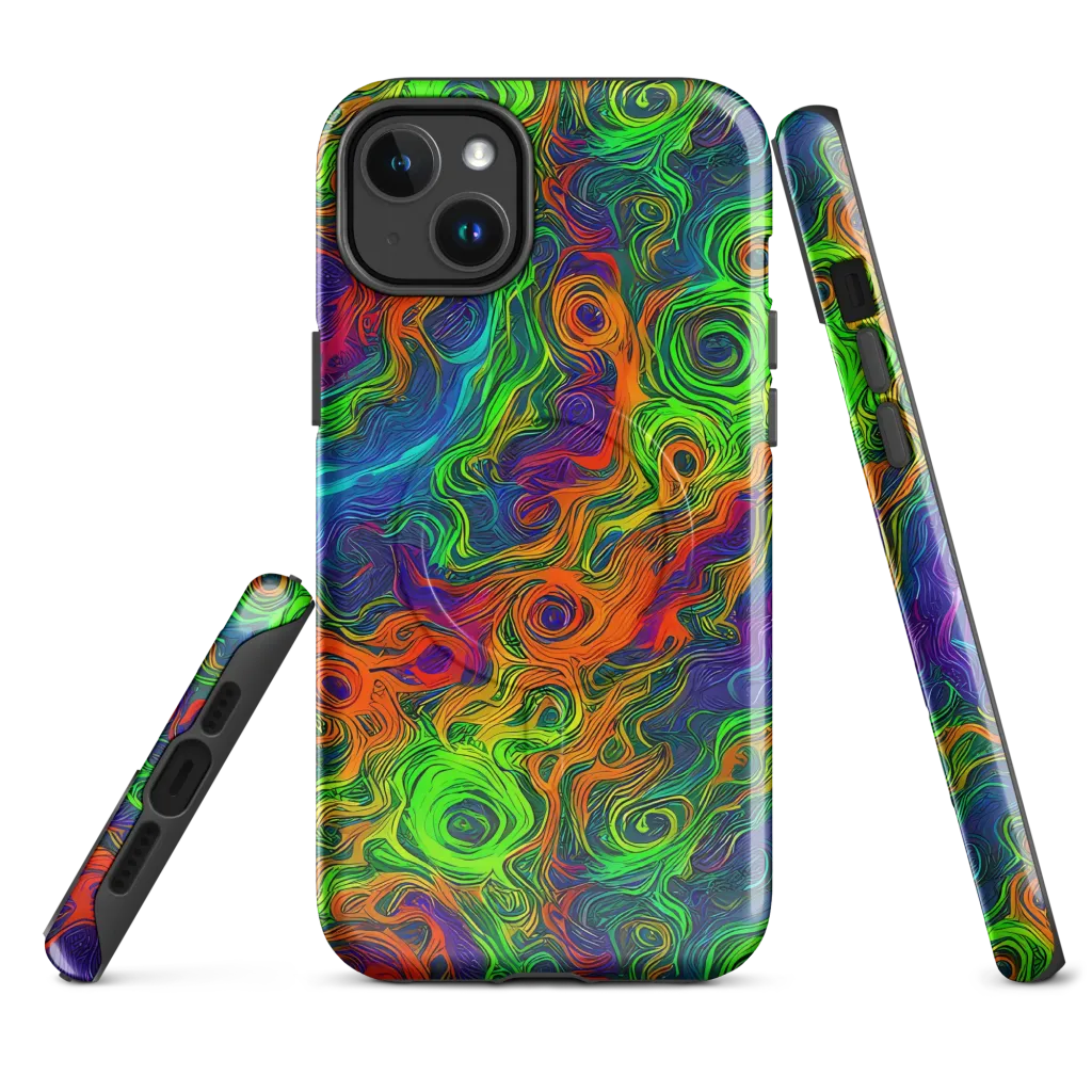 Chromatic Whirl on MagSafe Tough Case for iPhone® — Front