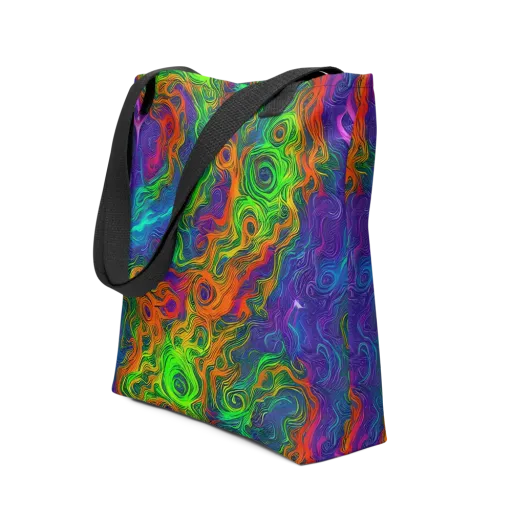 Chromatic Whirl on a Tote Bag
