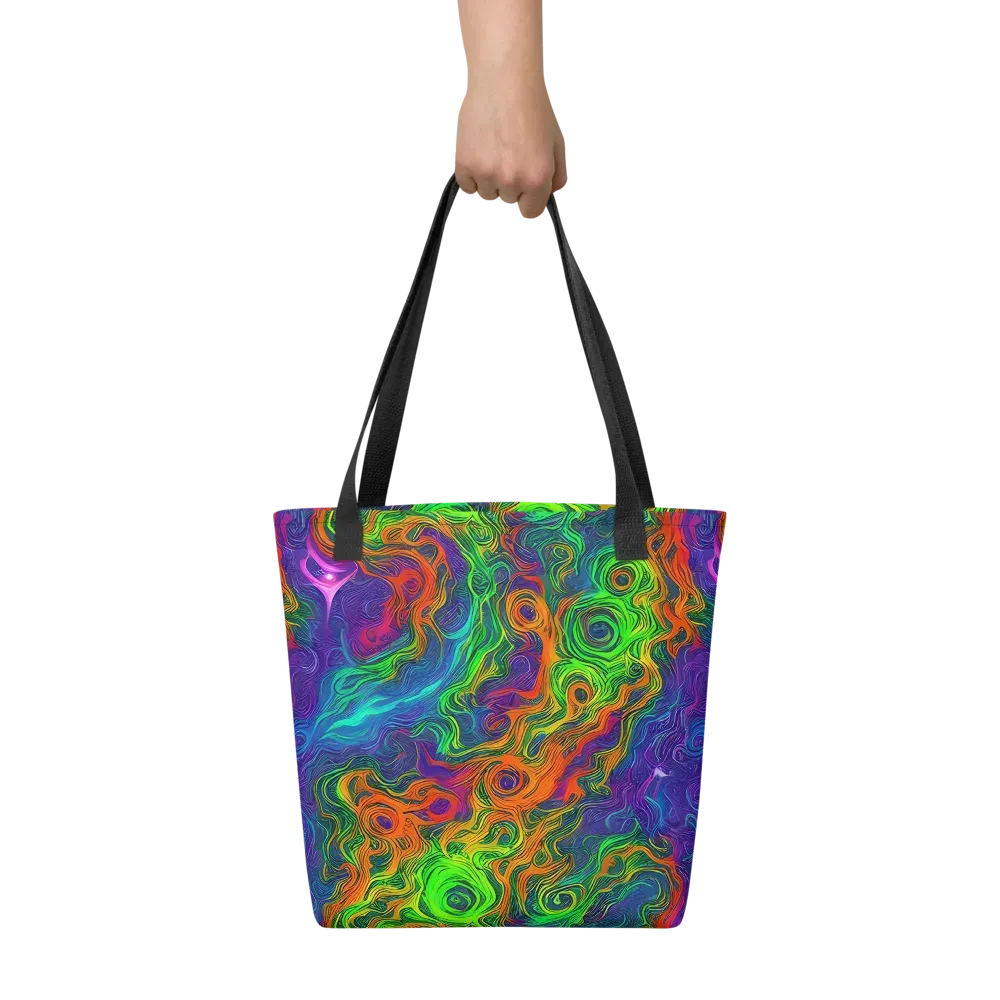 Chromatic Whirl on Tote Bag — Front