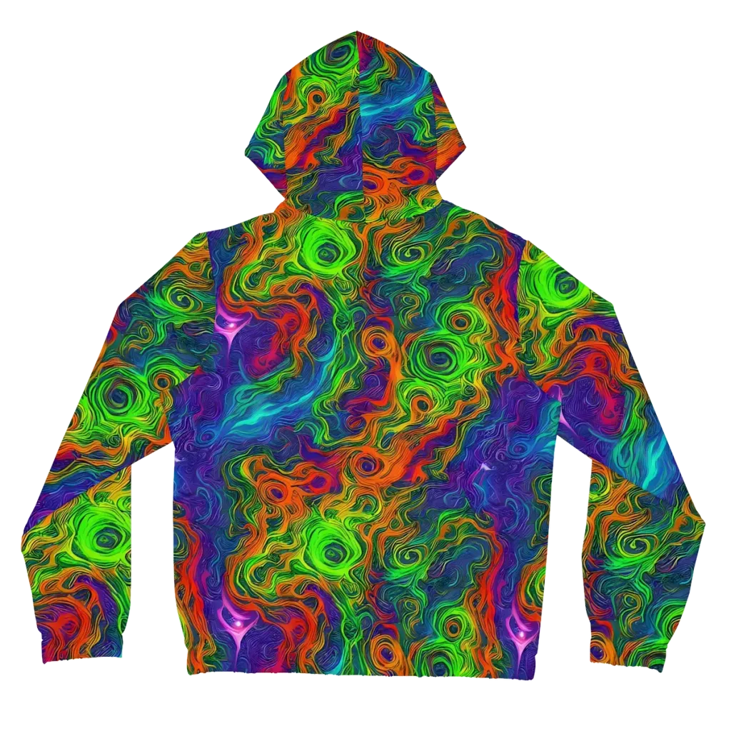 Chromatic Whirl on Women's Full-Zip Hoodie — Back