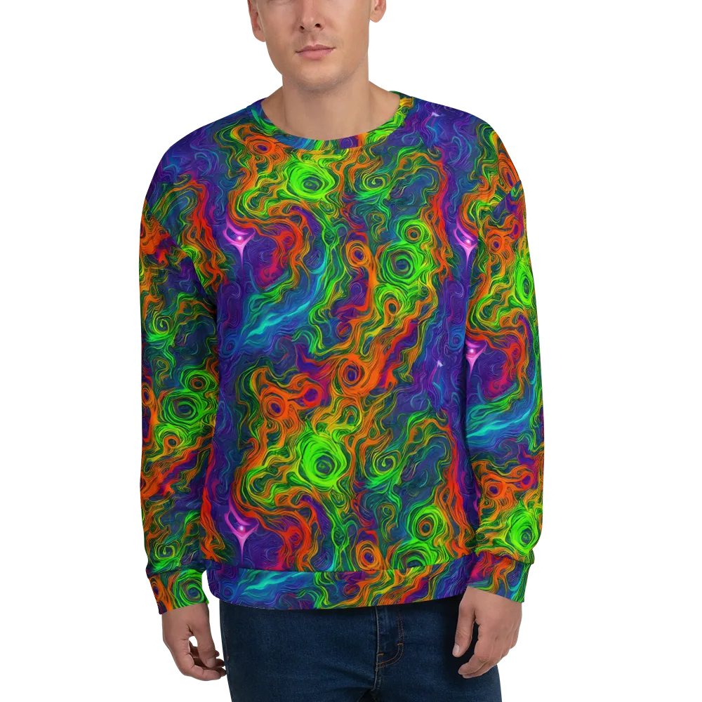 Chromatic Whirl on Sweatshirt — Front