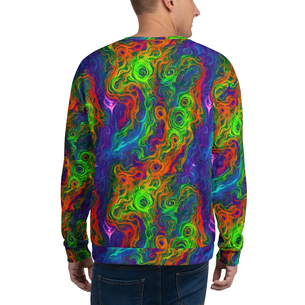 Chromatic Whirl on Sweatshirt — Back