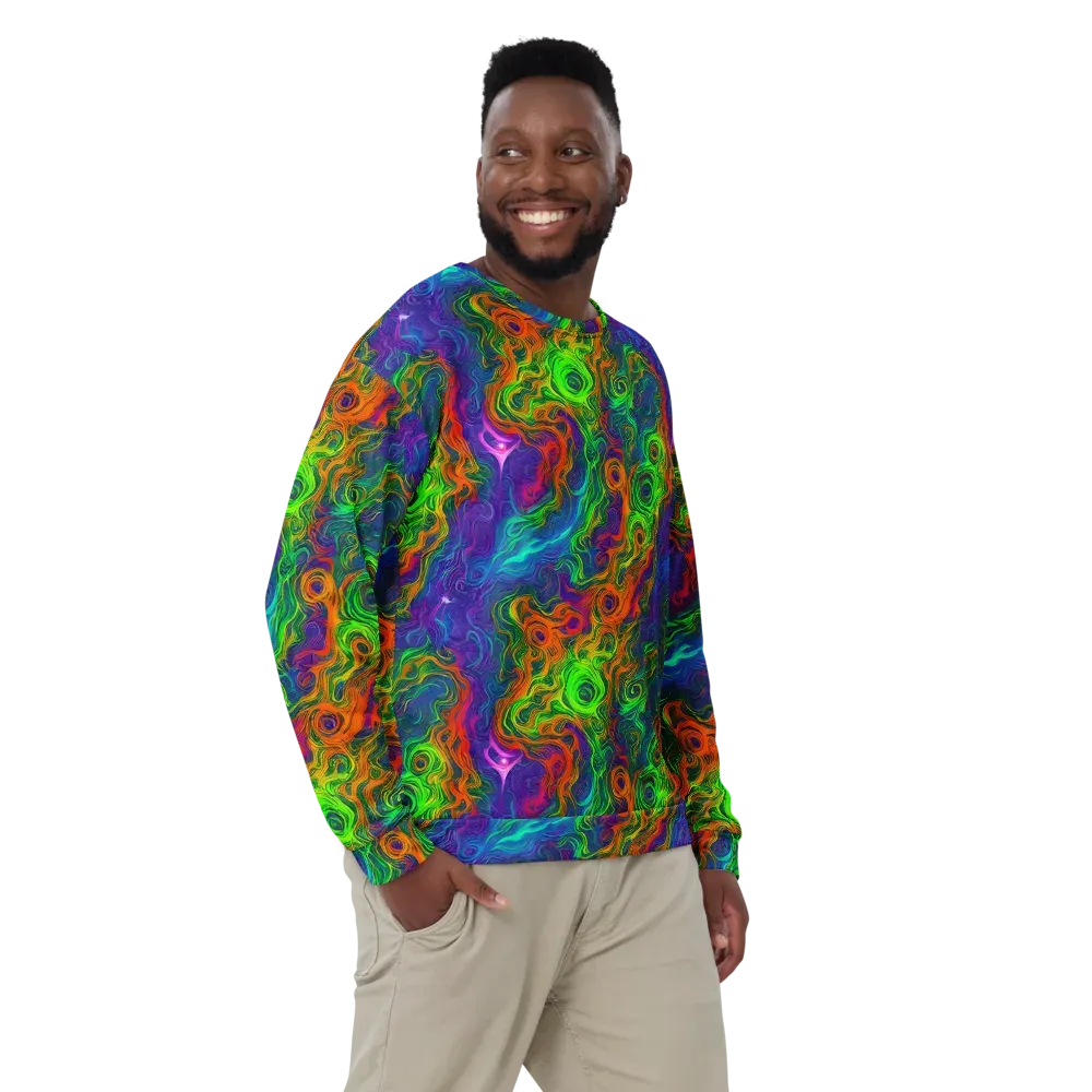 Chromatic Whirl on Sweatshirt — Front