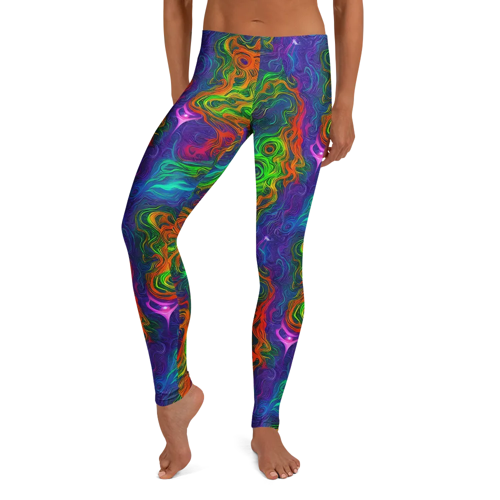 Chromatic Whirl on Leggings — Front