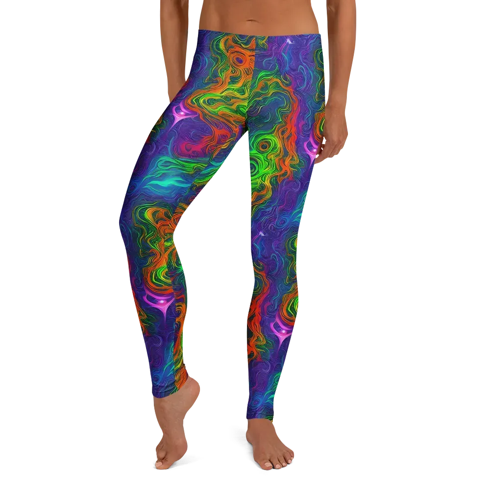 Chromatic Whirl on Leggings — Front