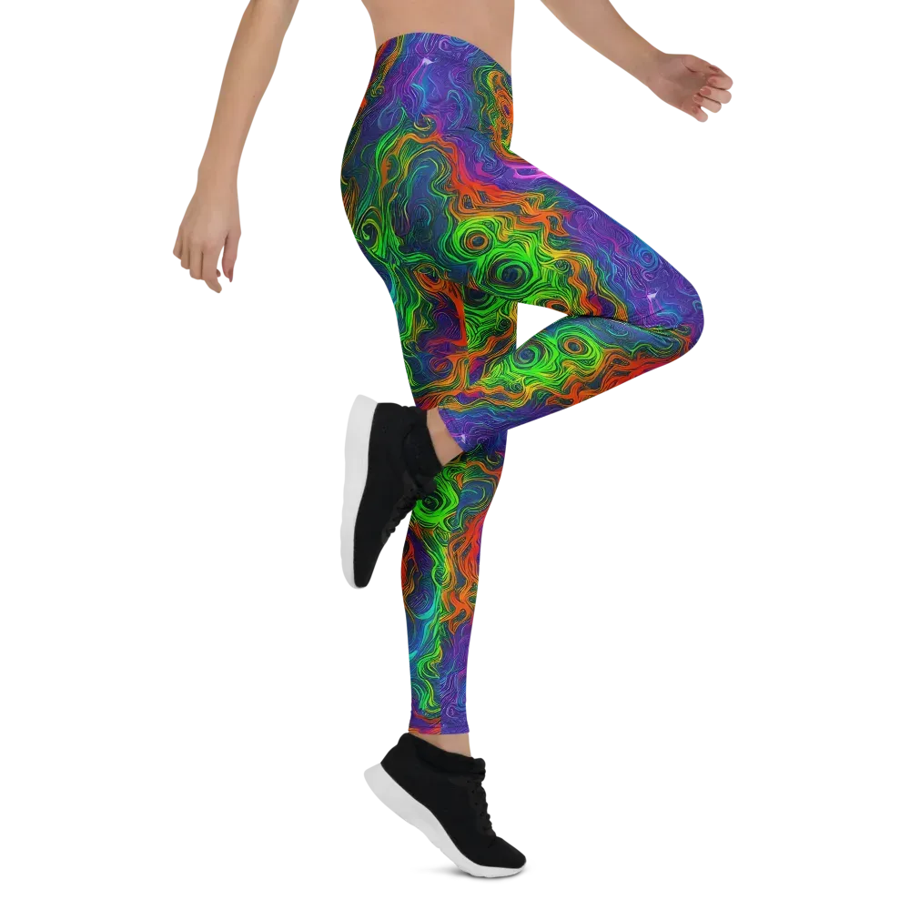Chromatic Whirl on Leggings — Right