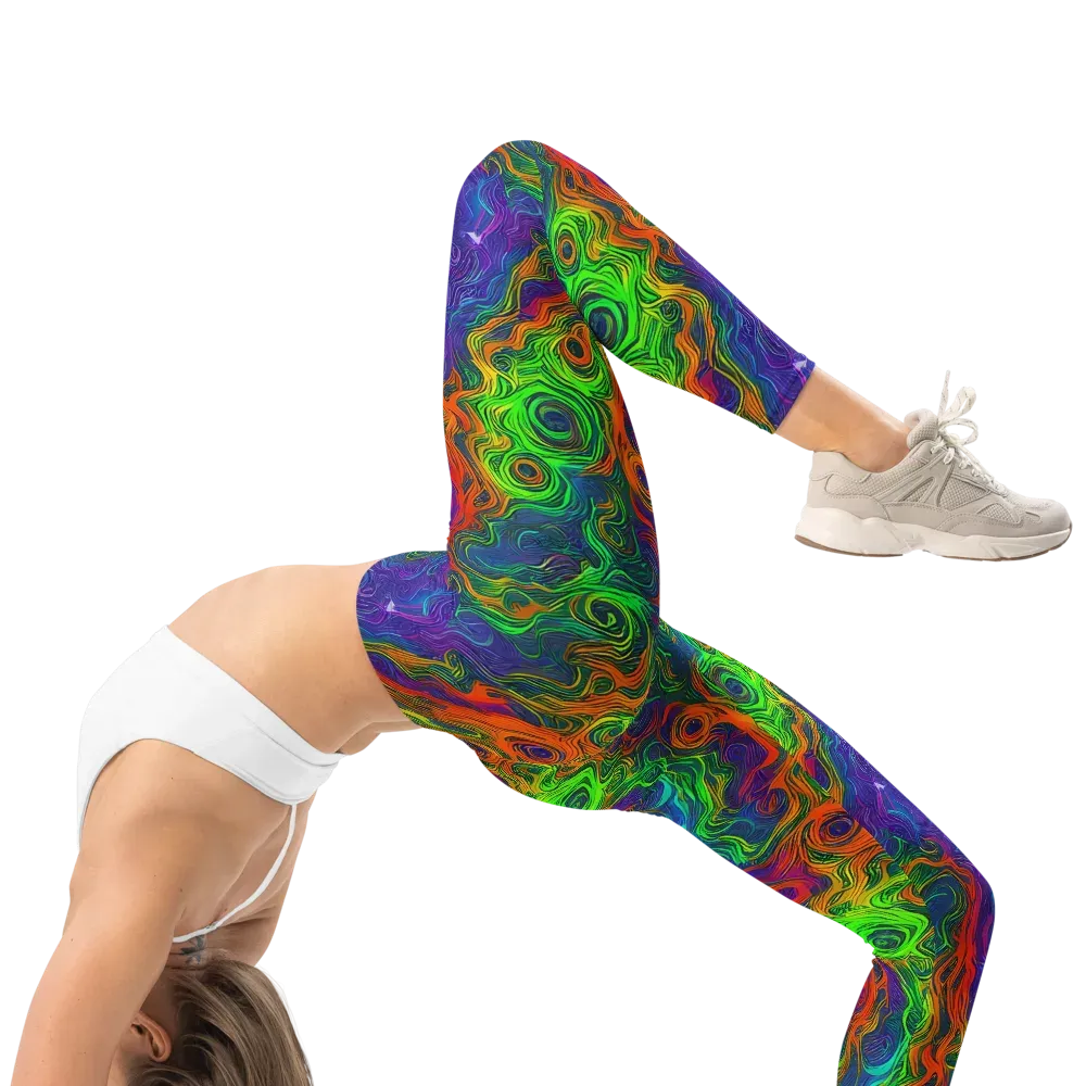 Chromatic Whirl on Leggings — Right