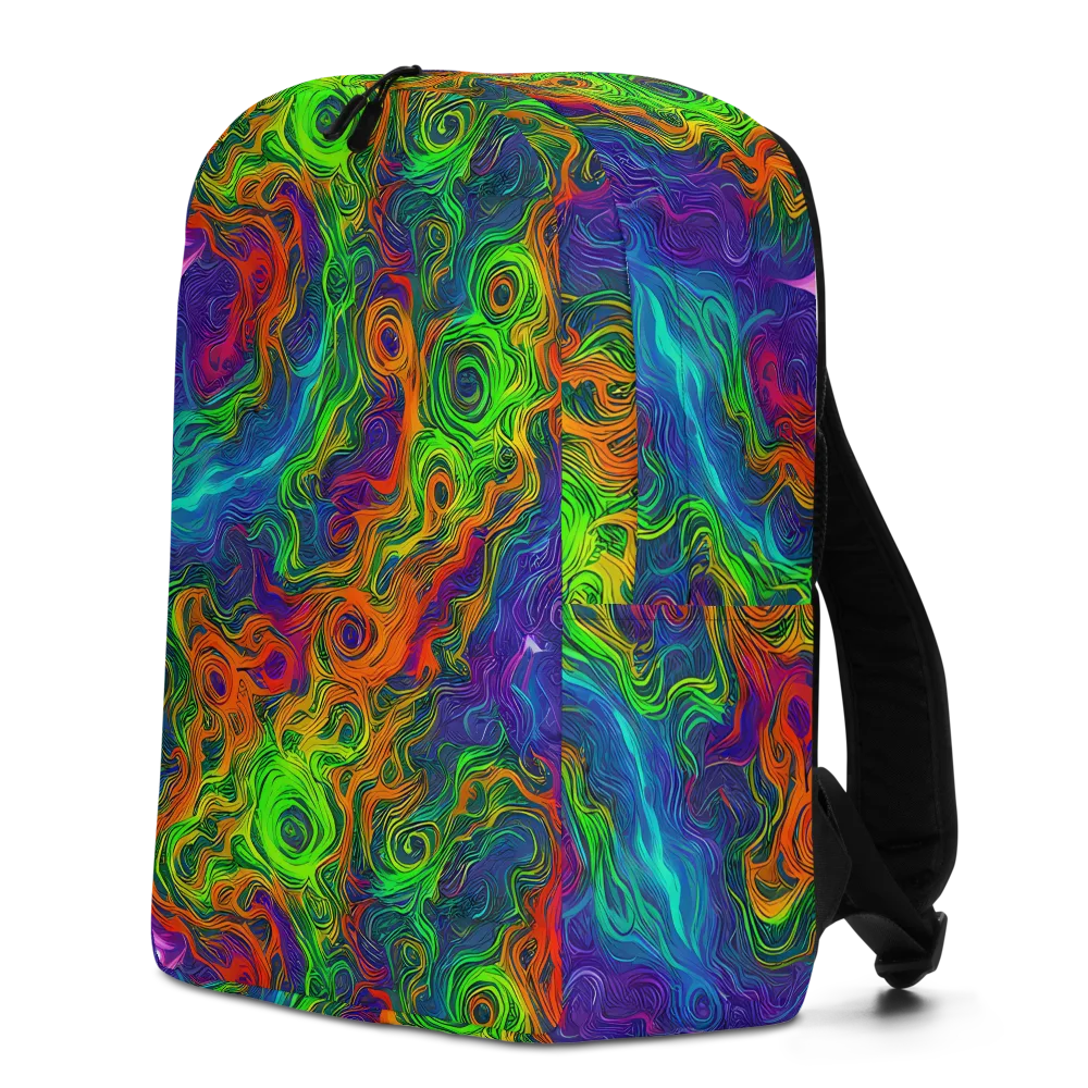 Chromatic Whirl on Minimalist Backpack — Left