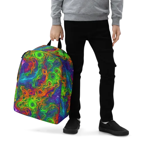 Chromatic Whirl on a Minimalist Backpack