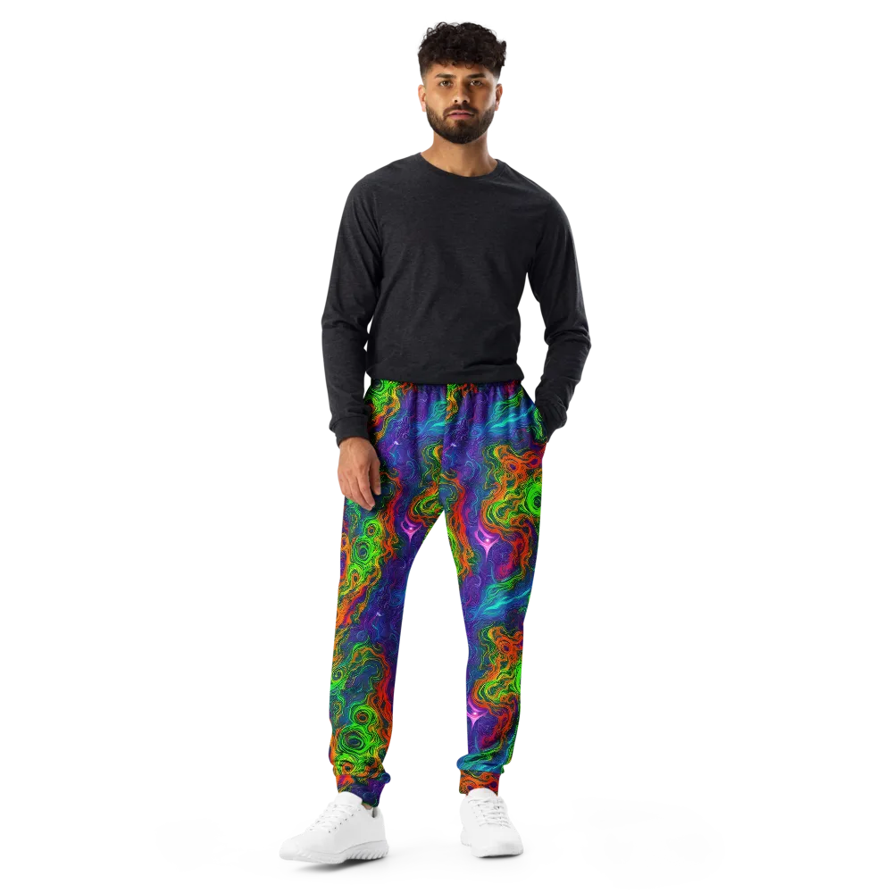 Chromatic Whirl on Men's Joggers — Front