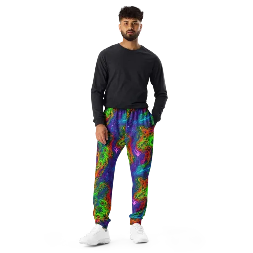 Chromatic Whirl on a Men's Joggers