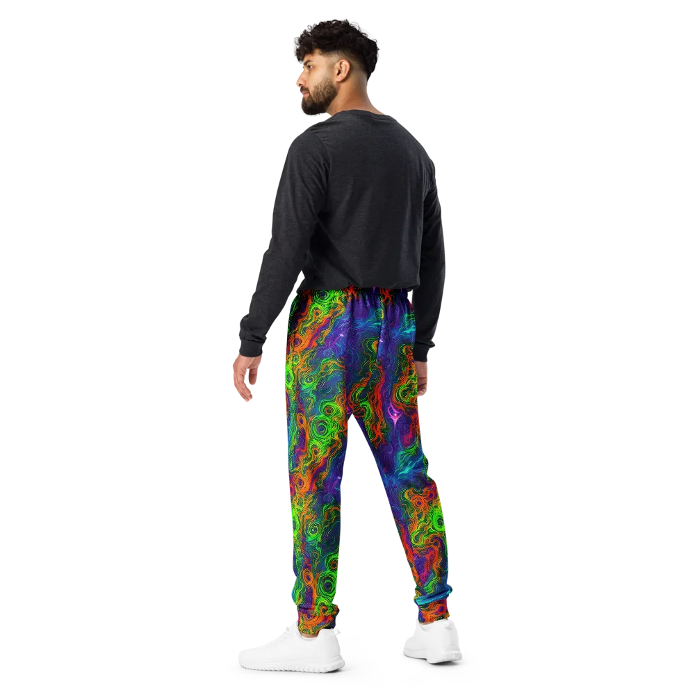 Chromatic Whirl on Men's Joggers — Back