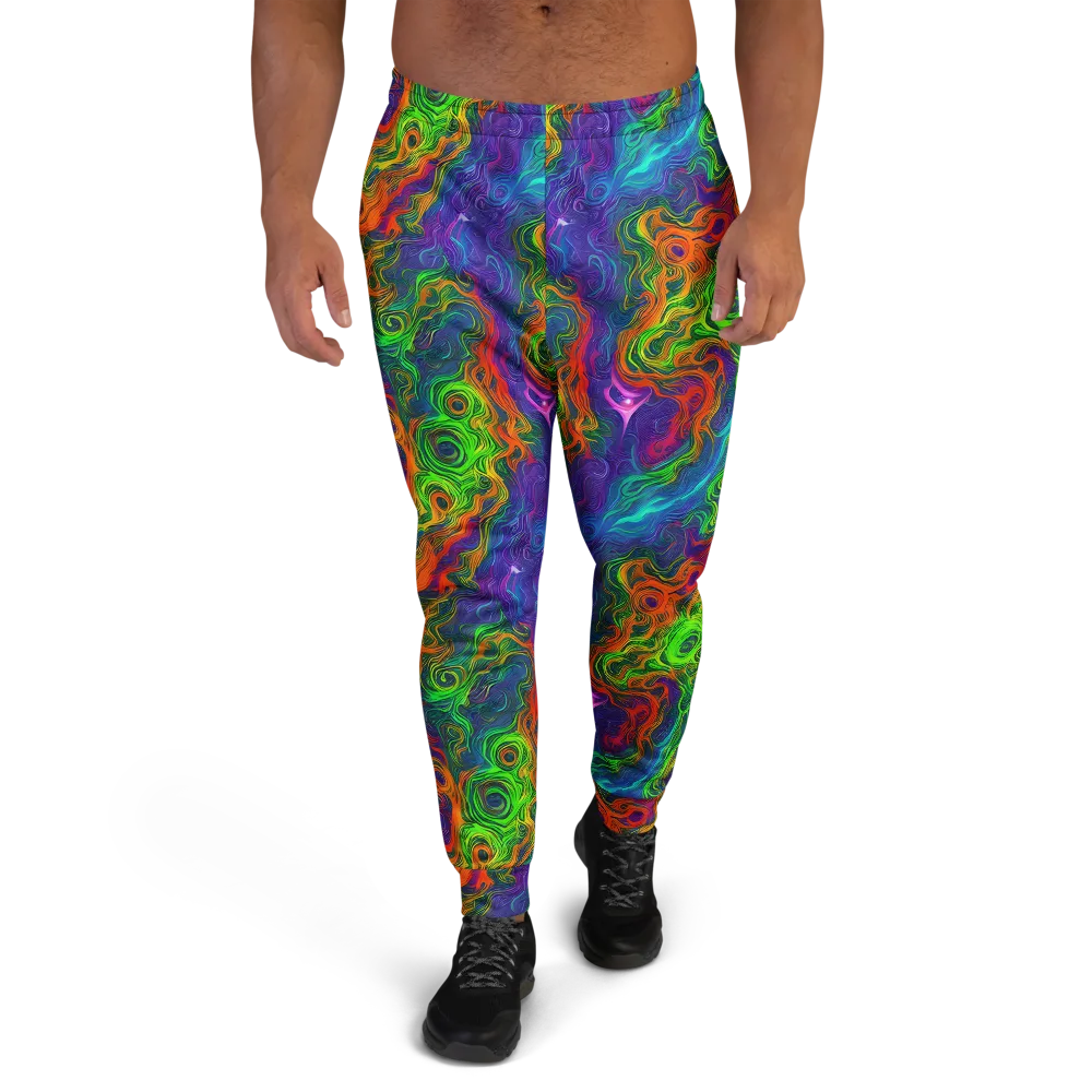 Chromatic Whirl on Men's Joggers — Front