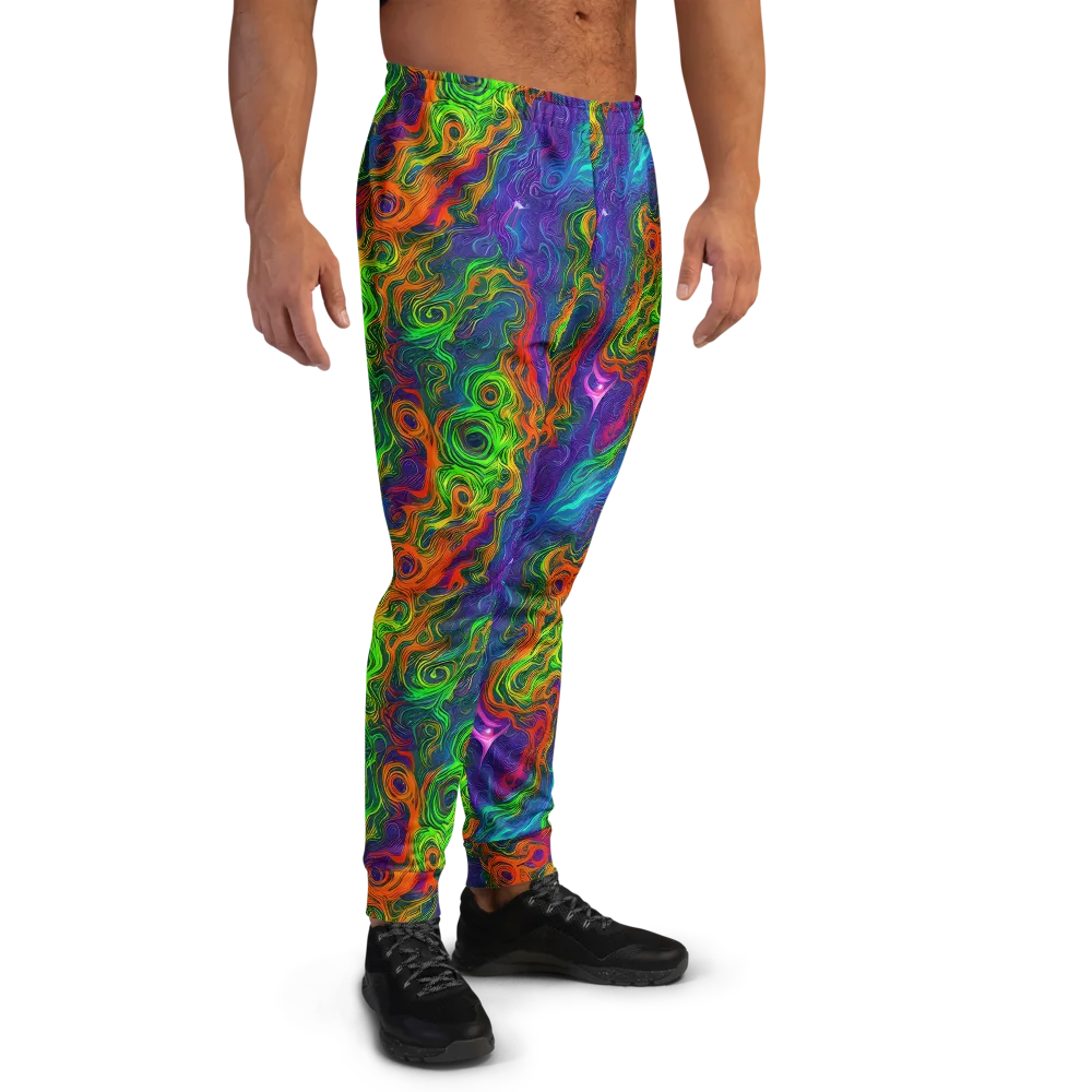 Chromatic Whirl on Men's Joggers — Right