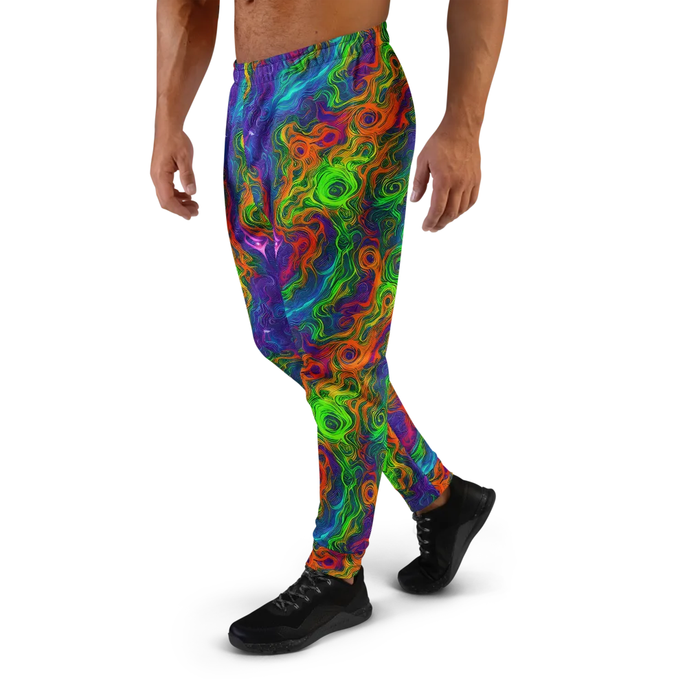 Chromatic Whirl on Men's Joggers — Left